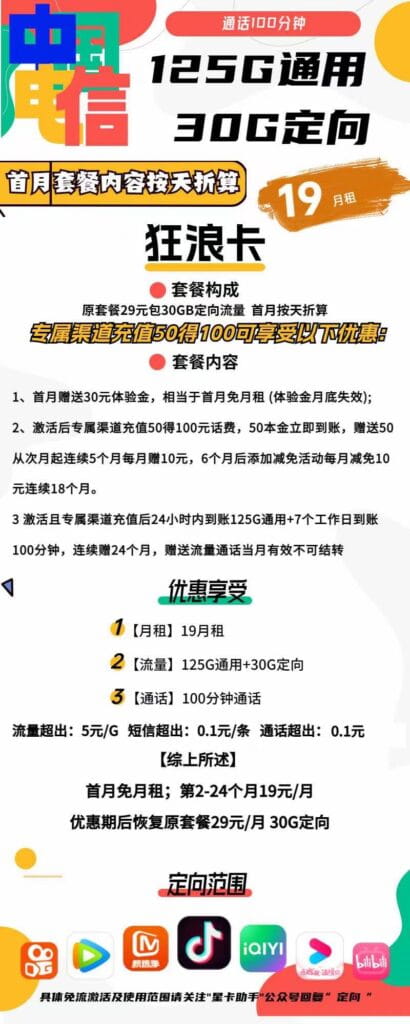 图片[1]-1719|电信狂浪卡19月租155G流量100通话怎么样？-号卡网