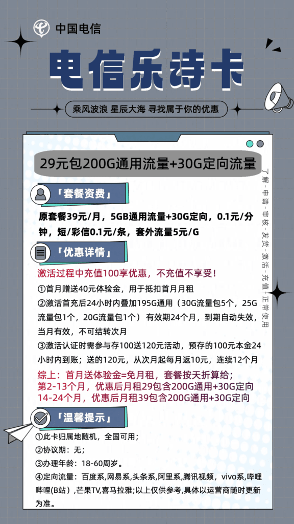 图片[1]-0264电信乐诗卡29元230G流量怎么样？-号卡网